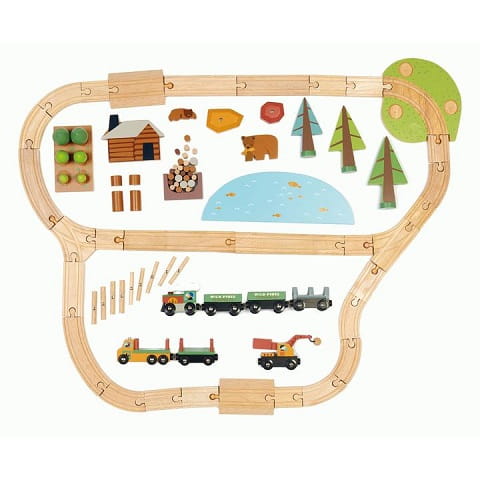 Drewniana kolejka - Podróż po lesie, Tender Leaf Toys 5