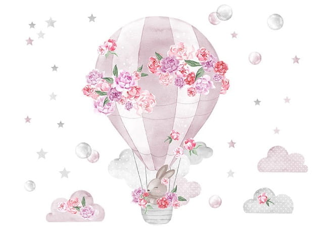 Naklejka ścienna balon różowy 4