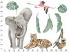 Naklejka na ścianę - safari zwierzęta  6