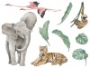 Naklejka na ścianę - safari zwierzęta  5