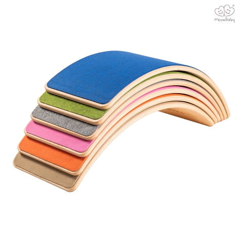 Deska Balansująca dla dzieci 80x30cm z filcem różowym 1