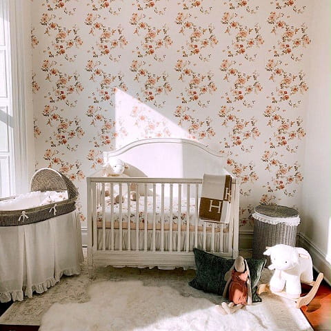 Tapeta dziecięca Floral Vintage Kwiaty  4