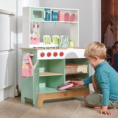 Duża drewniana kuchnia, Tender Leaf Toys 7