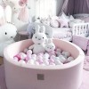 Suchy basen z piłeczkami (200 szt) pudrowy róż MeowBaby
