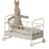 Maileg metalowe łóżko Cot bed, Micro - Blue 3
