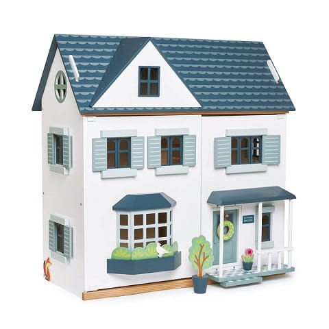 Drewniany trzypiętrowy domek dla lalek Tender Leaf Toys 1