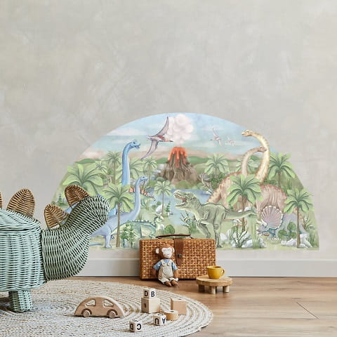 Naklejka na ścianę świat dinozaurów 3