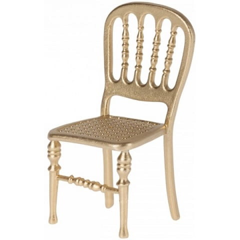 Maileg krzesełko złote chair mouse Gold