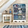 Półka biblioteczka stojąca z rustykalnym dekorem 4