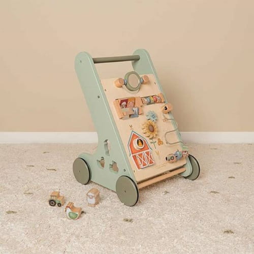 Drewniany chodzik edukacyjny Little Farm na roczek Little Dutch DOSTAWA GRATIS
