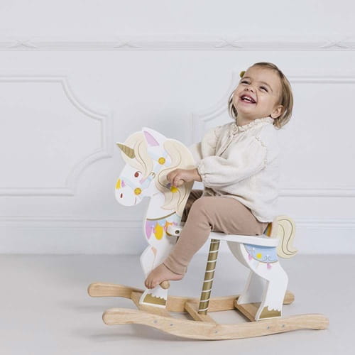 Konik na biegunach z jednorożcem Le Toy Van