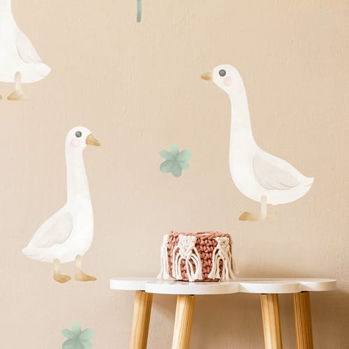 Naklejka na ścianę - gąski boho 4