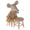 Maileg stolik ze stołkiem drewniany Table and stool set 2