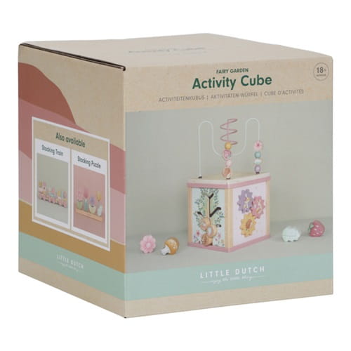 Kostka edukacyjna różowa Fairy Garden aktywizująca Little Dutch  12