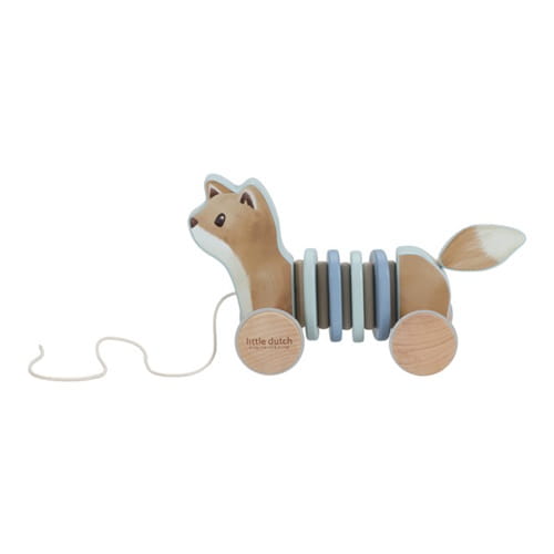 Drewniany lisek do ciągnięcia Forest Friends Little Dutch  1