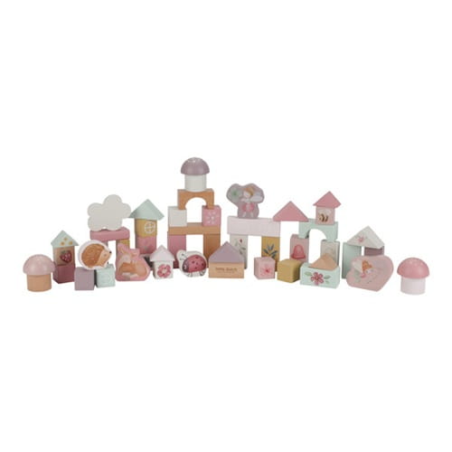 Zestaw klocków Róż drewniane klocki Fairy Garden Little Dutch 1