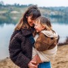 Nosidło wspomagające Sand Linen lniane kremowe Wildride 3