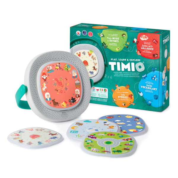 TIMIO - zestaw startowy + 5 dysków do nauki języków obcych