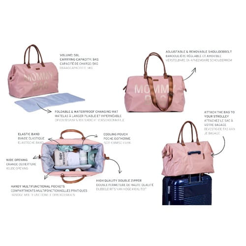Torba Mommy Bag Różowa 11