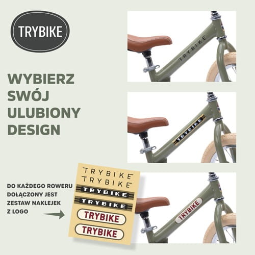 Rowerek trójkołowy biegowy 2w1 kremowy matowy Trybike 5