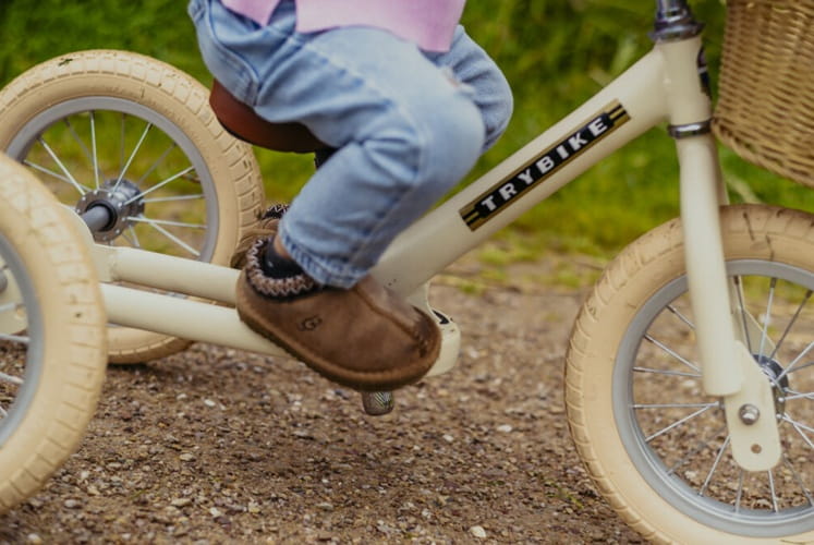Rowerek trójkołowy biegowy 2w1 kremowy matowy Trybike 10