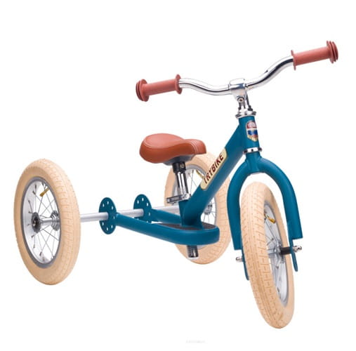 Rowerek trójkołowy biegowy 2w1 niebieski matowy Trybike 4