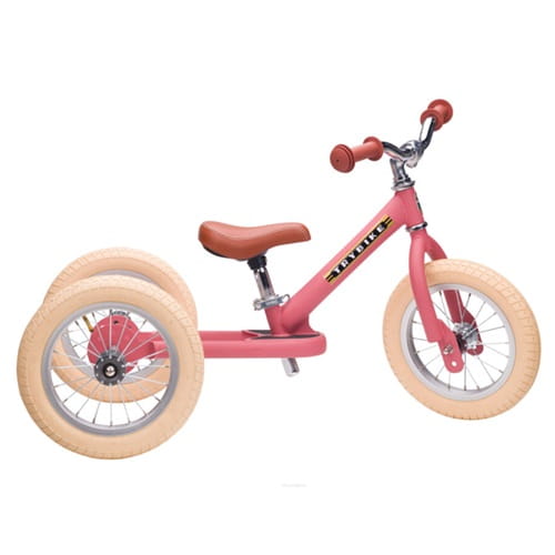 Rowerek trójkołowy biegowy 2w1 różowy matowy Trybike  1
