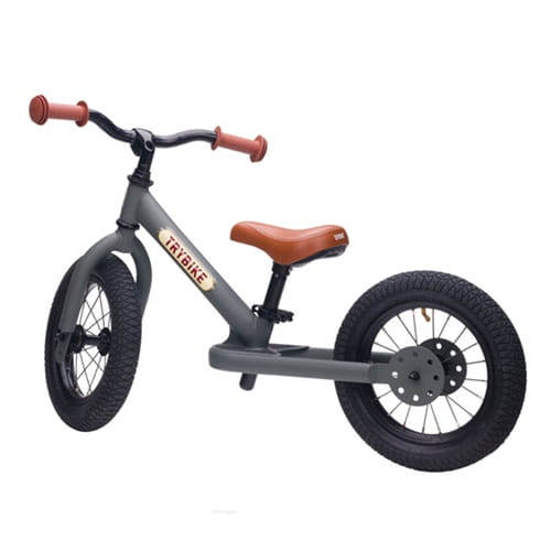 Rowerek trójkołowy biegowy 2w1 szary matowy Trybike 1
