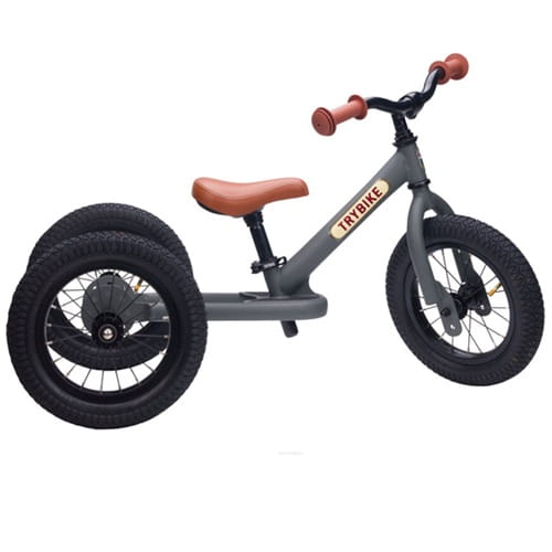 Rowerek trójkołowy biegowy 2w1 szary matowy Trybike 8