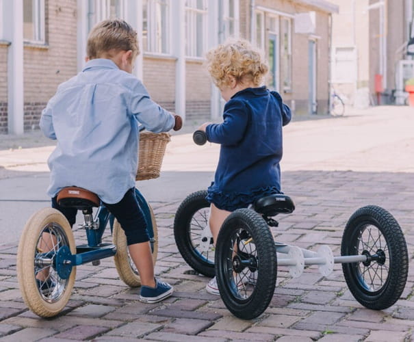 Rowerek trójkołowy biegowy 2w1 szary matowy Trybike 10