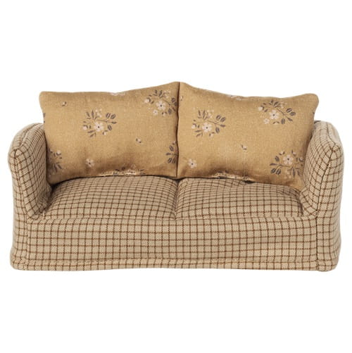 Maileg sofa kanapa w kratkę dla myszek Mable