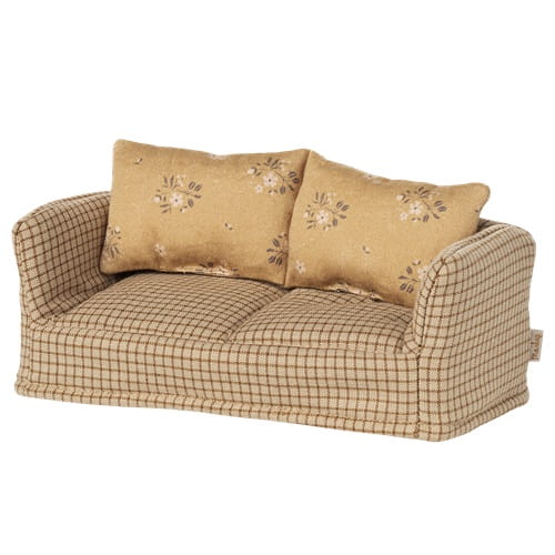 Maileg sofa kanapa w kratkę dla myszek Mable 1
