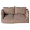 Maileg sofa kanapa brązowa w kratkę dla myszek