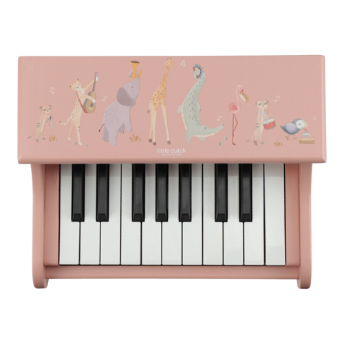 Drewniane pianino różowe Safari Friends FSC Little Dutch 9