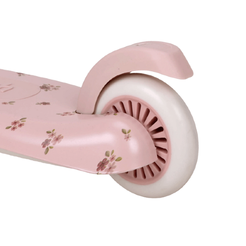 Hulajnoga trójkołowa Fairy Floral różowa w kwiaty Little Dutch 9