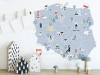 Naklejka na ścianę - mapa Polski niebieska 2