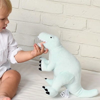 Pluszowy Dinozaur miętowy rozmiar M z imieniem Melootka