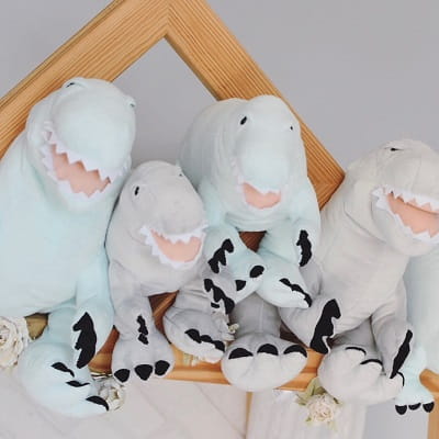 Pluszowy Dinozaur szary rozmiar L z imieniem Melootka 4