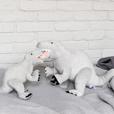 Pluszowy Dinozaur szary rozmiar L z imieniem Melootka 2