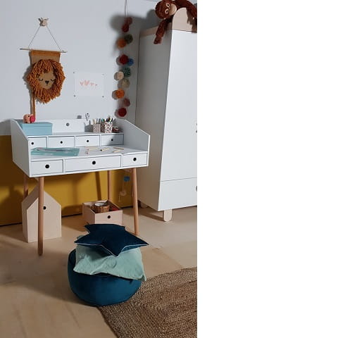 Biurko sekretarzyk dziecięcy biały River 4