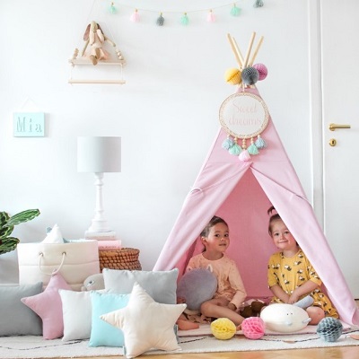 Namiot tipi Classic różowy pink 110x100 cm