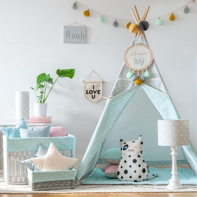 NAMIOT TIPI LOVELY DOTS MINT GREY
